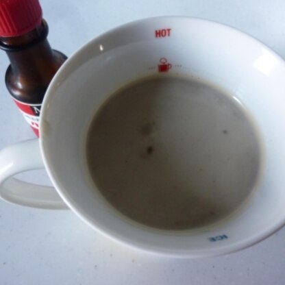 コーヒー濃いめな豆乳ラテでいただきました♪こっちは朝晩すっかり冷えてきて、最近はホットばかり飲んでます＾＾；
甘く幸せなほっこりタイムをごちで～す❤